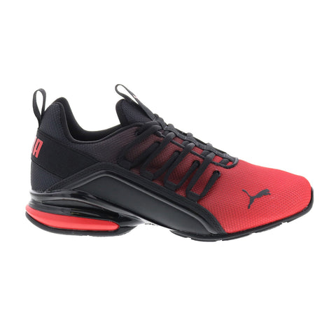 Puma Axelion Fade 37755503 Mens Red Canvas Lace Up Athletic Running Shoes