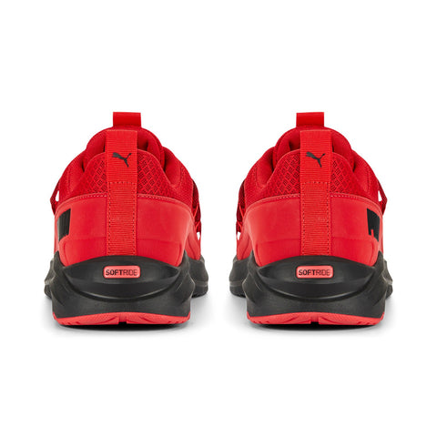 Puma Softride One4All 37767101 Mens Red Mesh Lace Up Athletic Running Shoes