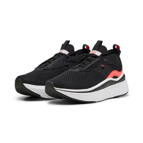 Puma Softride Stakd 37882702 Womens Black Canvas Athletic Running Shoes
