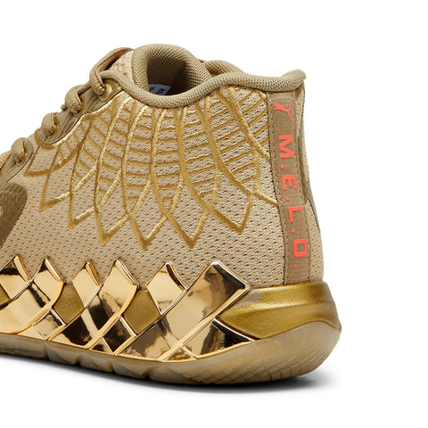 Puma Lamelo Ball MB.01 Golden Child Mens Gold Athletic Basketball Shoes