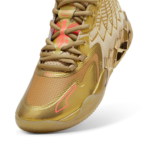 Puma Lamelo Ball MB.01 Golden Child Mens Gold Athletic Basketball Shoes