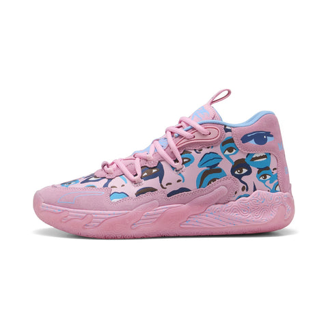 Puma MB.03 Kid Super 37932801 Mens Pink Leather Athletic Basketball Shoes