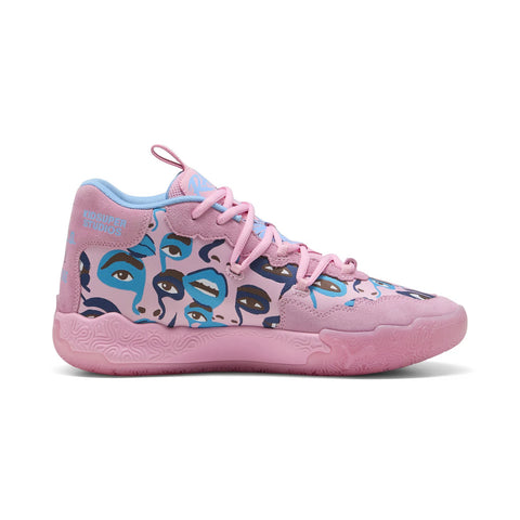 Puma MB.03 Kid Super 37932801 Mens Pink Leather Athletic Basketball Shoes