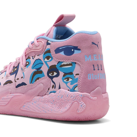Puma MB.03 Kid Super 37932801 Mens Pink Leather Athletic Basketball Shoes