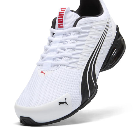 Puma Voltaic Evo 37960120 Mens White Mesh Lace Up Athletic Running Shoes