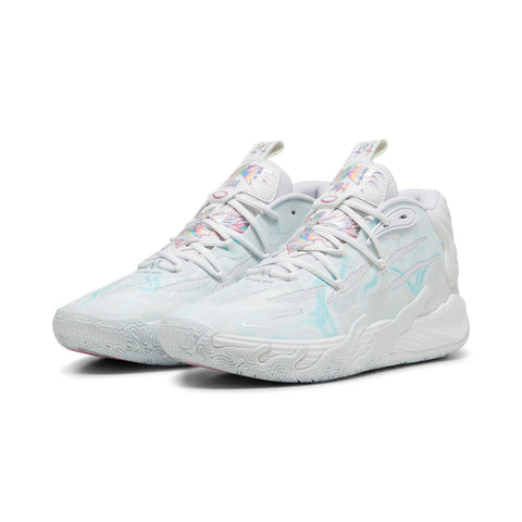 Puma Lamelo Ball MB.03 Iridescent Mens White Athletic Basketball Shoes