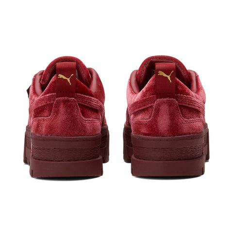 Puma Mayze Velvet 38422301 Womens Red Canvas Lifestyle Sneakers Shoes