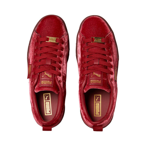 Puma Mayze Velvet 38422301 Womens Red Canvas Lifestyle Sneakers Shoes