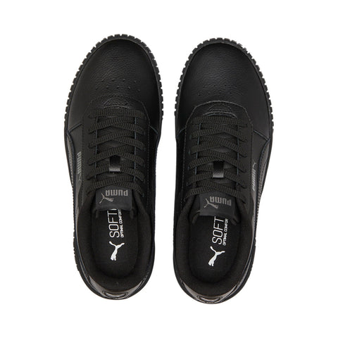 Puma Carina 2.0 38584901 Womens Black Leather Lifestyle Sneakers Shoes