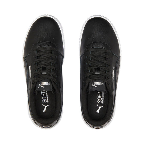 Puma Carina 2.0 38584905 Womens Black Leather Lifestyle Sneakers Shoes