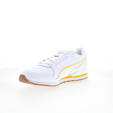 Puma ST Runner V3 Bold 38812806 Mens White Leather Lifestyle Sneakers Shoes