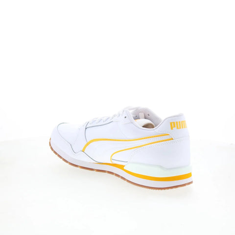 Puma ST Runner V3 Bold 38812806 Mens White Leather Lifestyle Sneakers Shoes