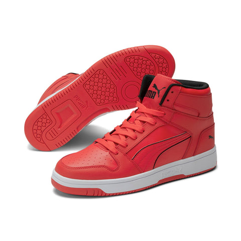 Puma Rebound Layup LUX 38823802 Mens Red Synthetic Lifestyle Sneakers Shoes