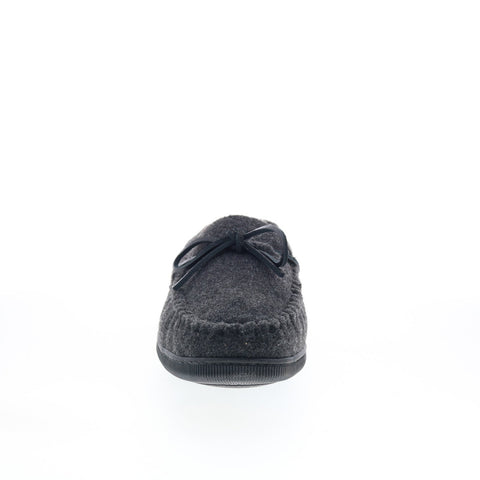 Minnetonka Pile Lined Hardsole 3915-CHR Mens Gray Loafer Slippers Shoes