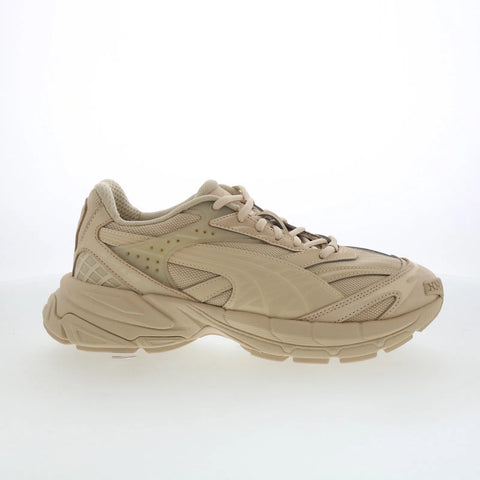 Puma Velophasis PRM 39196402 Mens Beige Leather Lifestyle Sneakers Shoes