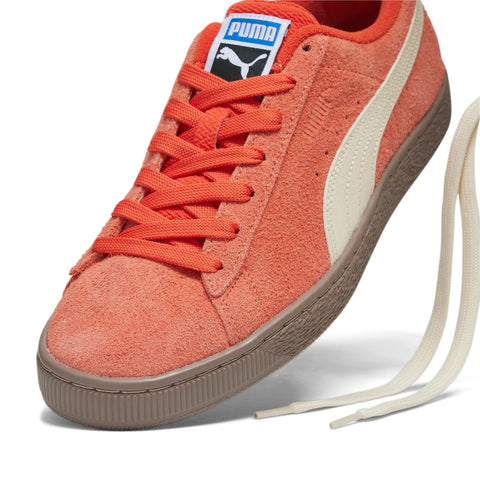 Puma Suede NT Now & Then 39405701 Mens Orange Suede Lifestyle Sneakers Shoes