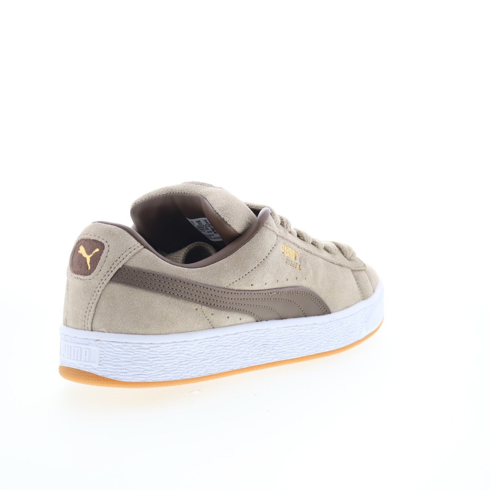 New gray suede men Puma size 10M gold detail lace up shoes Amazon.com | PUMA Mens Suede Classic Xxi Lace Up Sneakers  main image 4