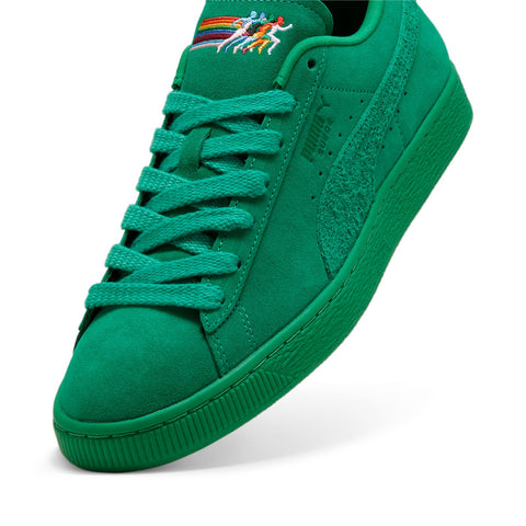 Puma Suede Love Marathon 39583002 Mens Green Suede Lifestyle Sneakers Shoes