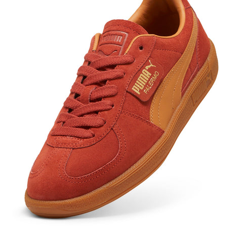 Puma Palermo 39646324 Mens Red Suede Lace Up Lifestyle Sneakers Shoes