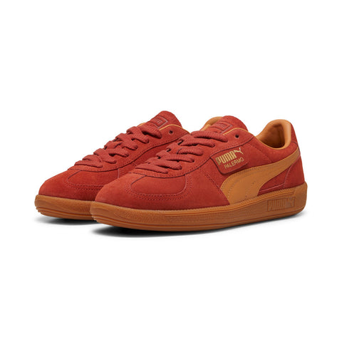 Puma Palermo 39646324 Mens Red Suede Lace Up Lifestyle Sneakers Shoes