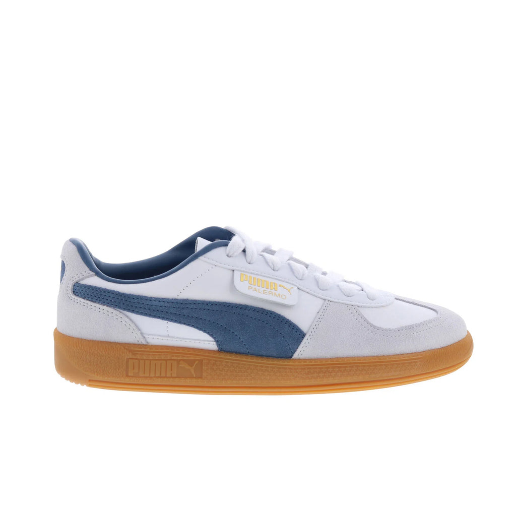 Puma Palermo Leather 39646424 Mens White Leather Lifestyle Sneakers Sh ...