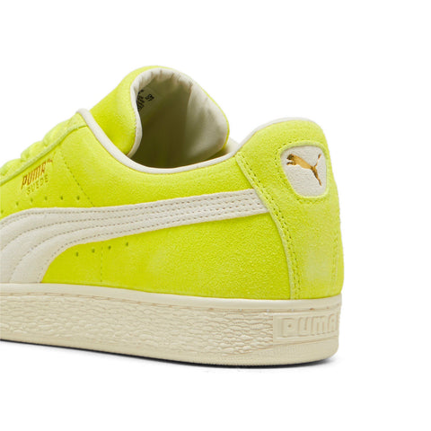 Puma Suede Neon 39650702 Mens Yellow Suede Lace Up Lifestyle Sneakers Shoes