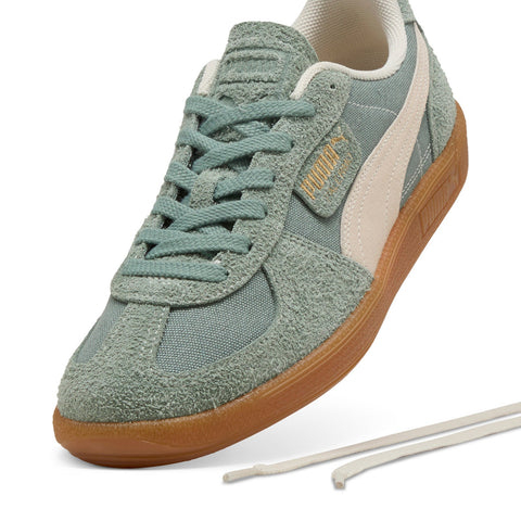 Puma Palermo Vintage 39684112 Mens Green Suede Lifestyle Sneakers Shoes
