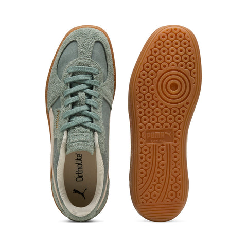 Puma Palermo Vintage 39684112 Mens Green Suede Lifestyle Sneakers Shoes