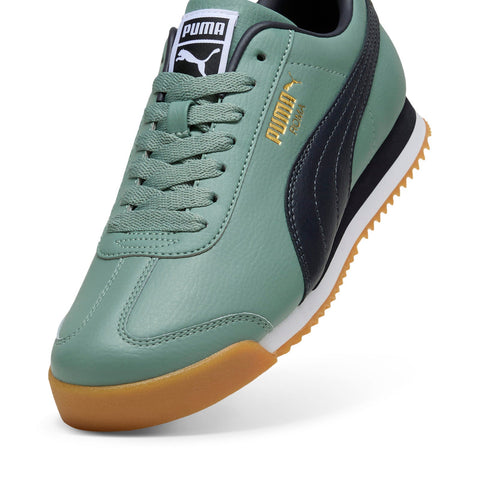 Puma Roma 24 Standard 39686812 Mens Green Leather Lifestyle Sneakers Shoes