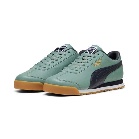 Puma Roma 24 Standard 39686812 Mens Green Leather Lifestyle Sneakers Shoes