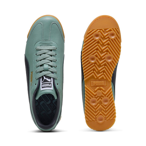 Puma Roma 24 Standard 39686812 Mens Green Leather Lifestyle Sneakers Shoes