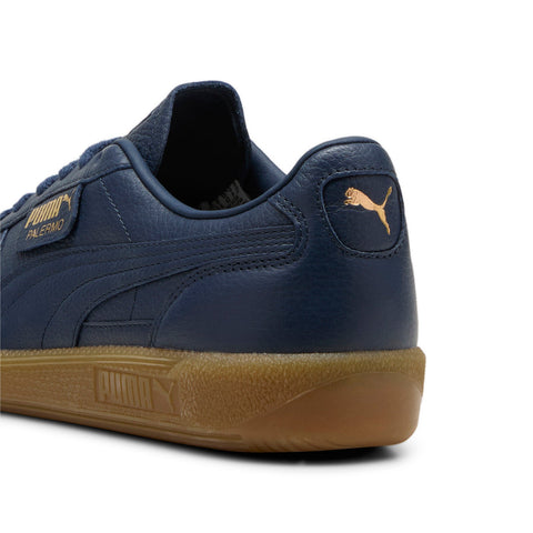 Puma Palermo Premium 39724602 Mens Blue Leather Lifestyle Sneakers Shoes