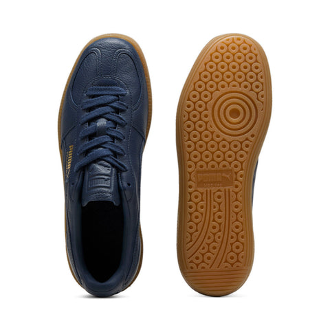 Puma Palermo Premium 39724602 Mens Blue Leather Lifestyle Sneakers Shoes