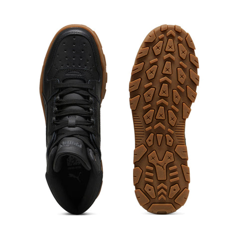 Puma Rebound Abrupt 39746804 Mens Black Leather Lifestyle Sneakers Shoes