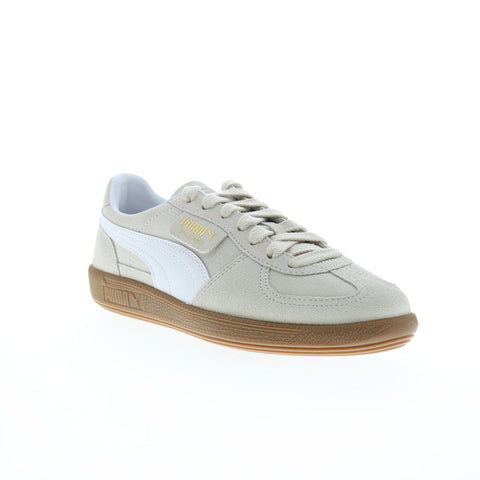 Puma Palermo 39764311 Womens Beige Suede Lace Up Lifestyle Sneakers Shoes