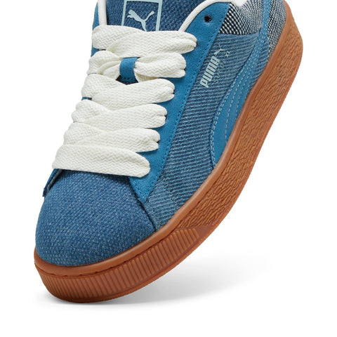 Puma Suede XL Denim 39839701 Mens Blue Canvas Lifestyle Sneakers Shoes