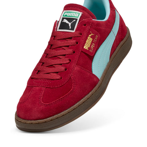 Puma Super Team SD 39852808 Mens Red Suede Lifestyle Sneakers Shoes