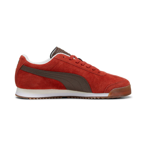 Puma Roma Suede 39863504 Mens Red Suede Lace Up Lifestyle Sneakers Shoes