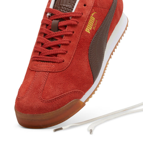 Puma Roma Suede 39863504 Mens Red Suede Lace Up Lifestyle Sneakers Shoes