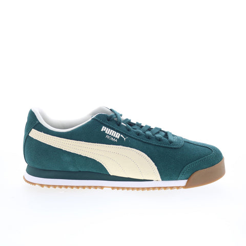 Puma Roma Suede 39863510 Mens Green Suede Lifestyle Sneakers Shoes