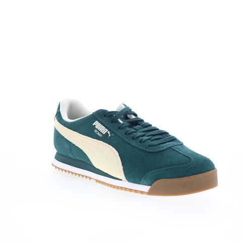 Puma Roma Suede 39863510 Mens Green Suede Lifestyle Sneakers Shoes