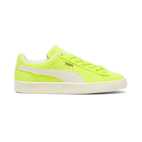 Puma Suede Neon  39869402 Womens Green Suede Lifestyle Sneakers Shoes