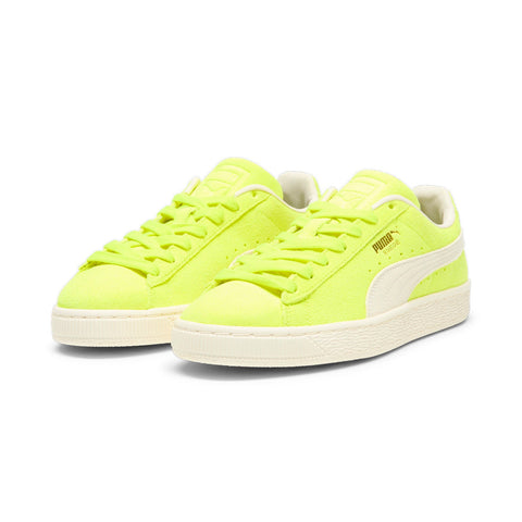 Puma Suede Neon  39869402 Womens Green Suede Lifestyle Sneakers Shoes