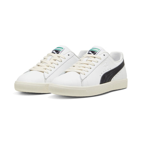 Puma Clyde Leather 39870301 Mens White Leather Lifestyle Sneakers Shoes