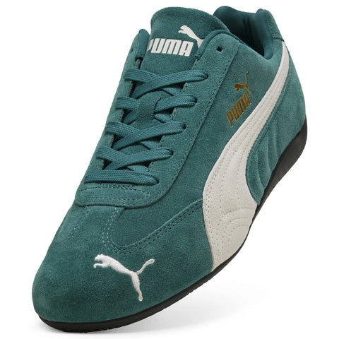 Puma Speedcat OG 39884667 Mens Green Suede Lifestyle Sneakers Shoes