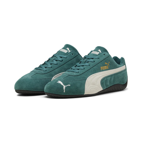 Puma Speedcat OG 39884667 Mens Green Suede Lifestyle Sneakers Shoes