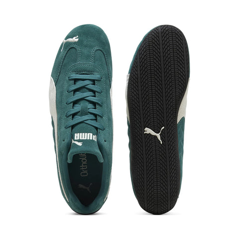 Puma Speedcat OG 39884667 Mens Green Suede Lifestyle Sneakers Shoes