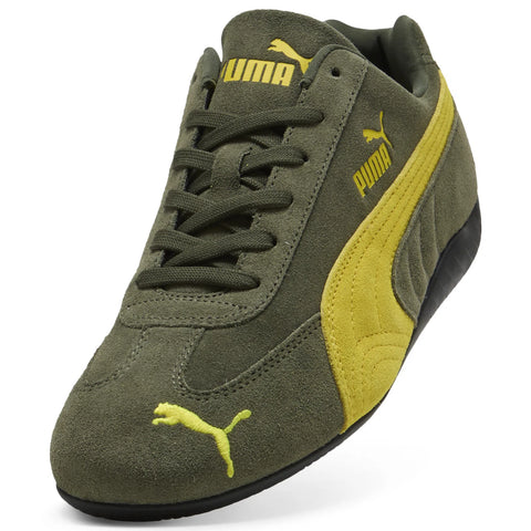 Puma Speedcat OG 39884697 Mens Green Suede Lifestyle Sneakers Shoes