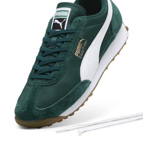Puma Easy Rider Vintage 39902814 Mens Green Suede Lifestyle Sneakers Shoes