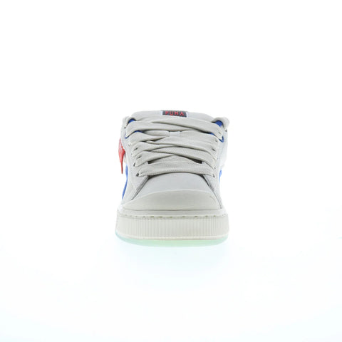 Puma Suede XL Ghostbusters Stay Puft Marshmallow Mens Gray Sneakers Shoes